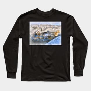 Ironbridge in Snow Merry Christmas Long Sleeve T-Shirt